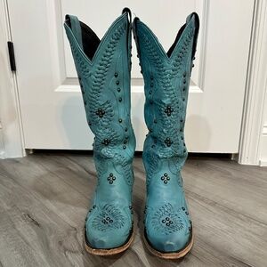 Lane Cossette Boots Turquoise Blaze, Size 9